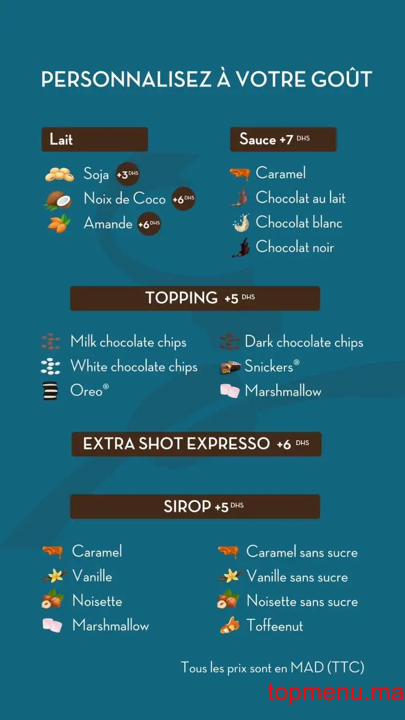 Caribou Coffee menu page 4