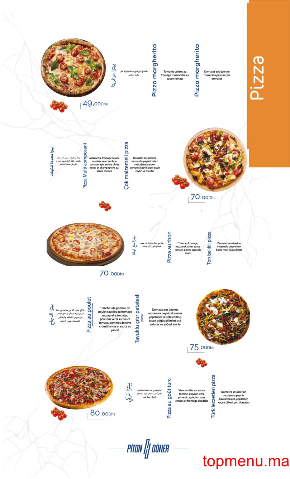 Pitondoner Morocco menu page 19