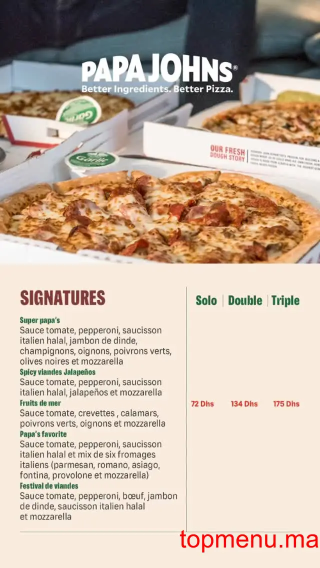 Papa John’s Al Qods menu page 4