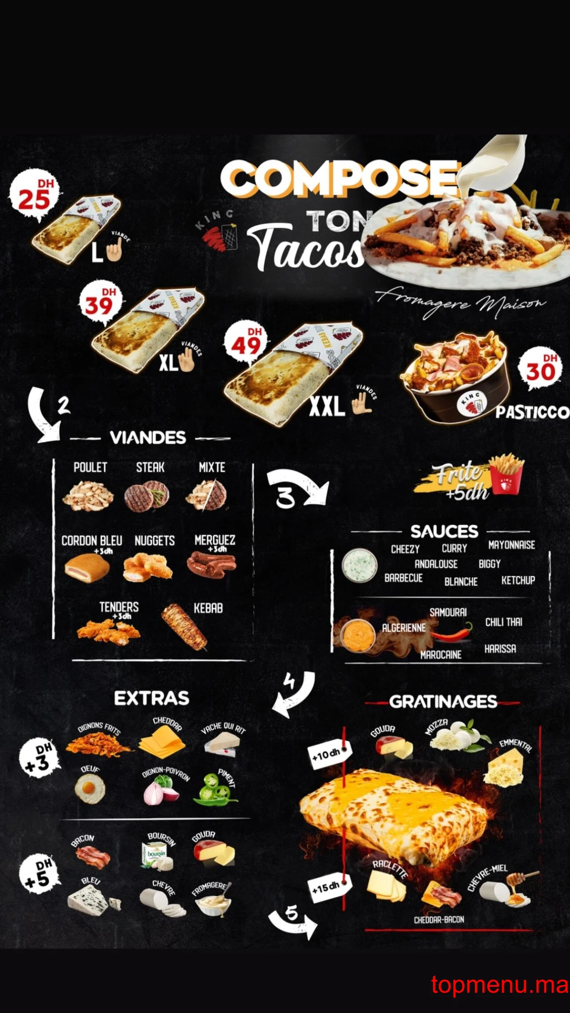 KingTacos menu page 3