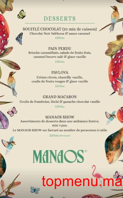 Manaos menu page 3