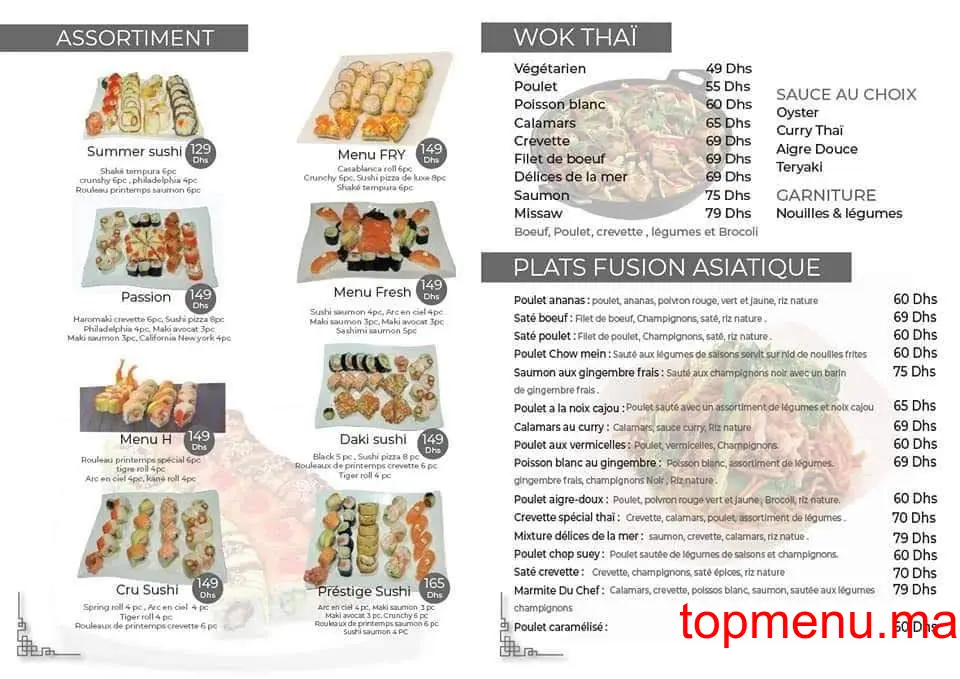 Le Sushi menu page 7