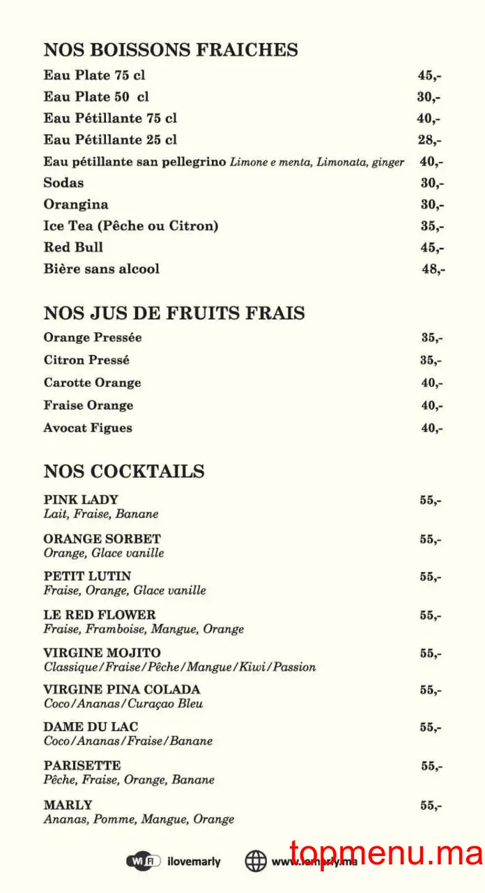 Le Marly menu page 4