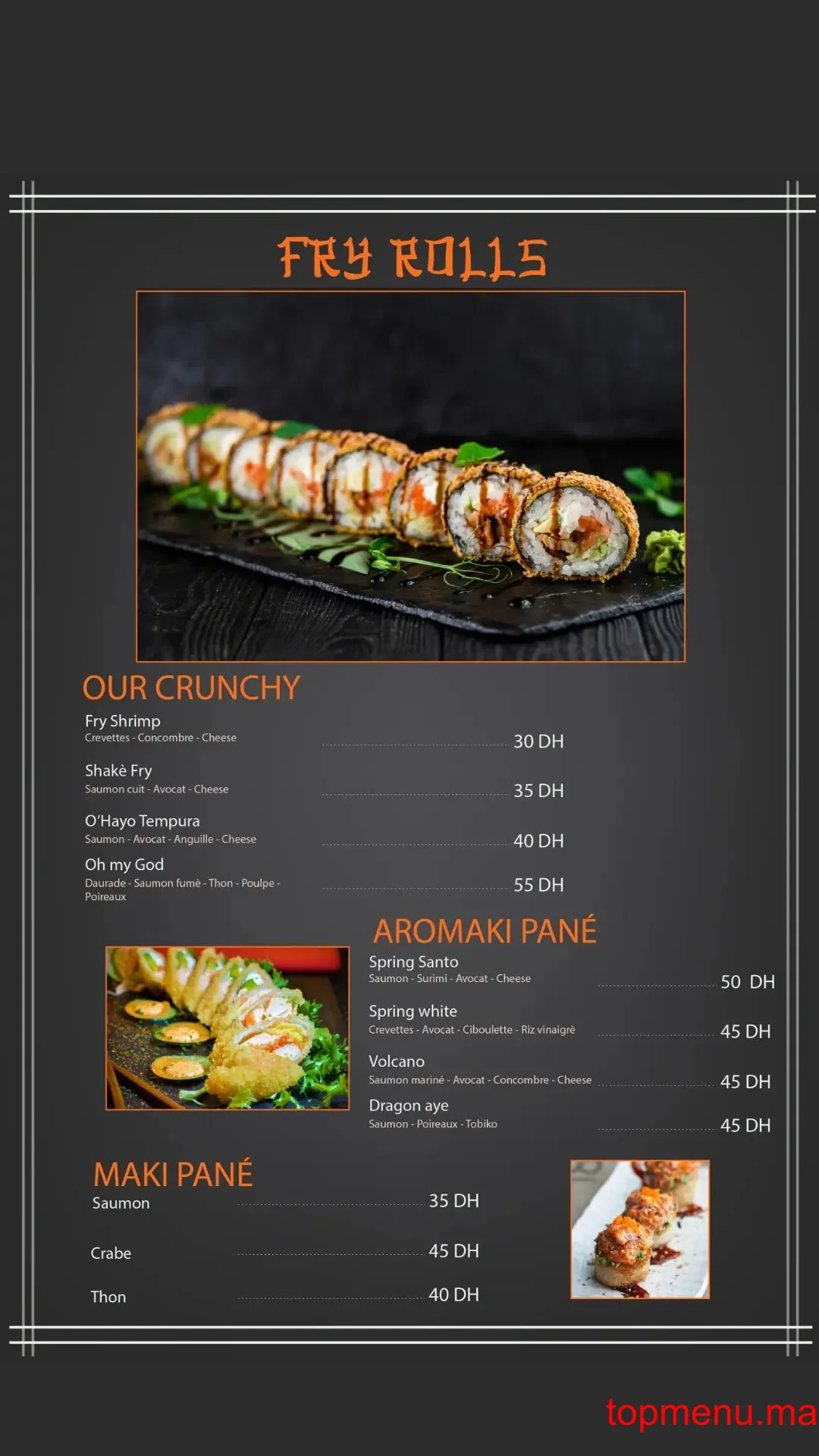 Go Sushi menu page 9