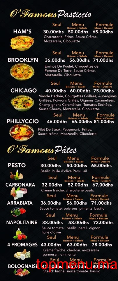 O’Famous menu page 6