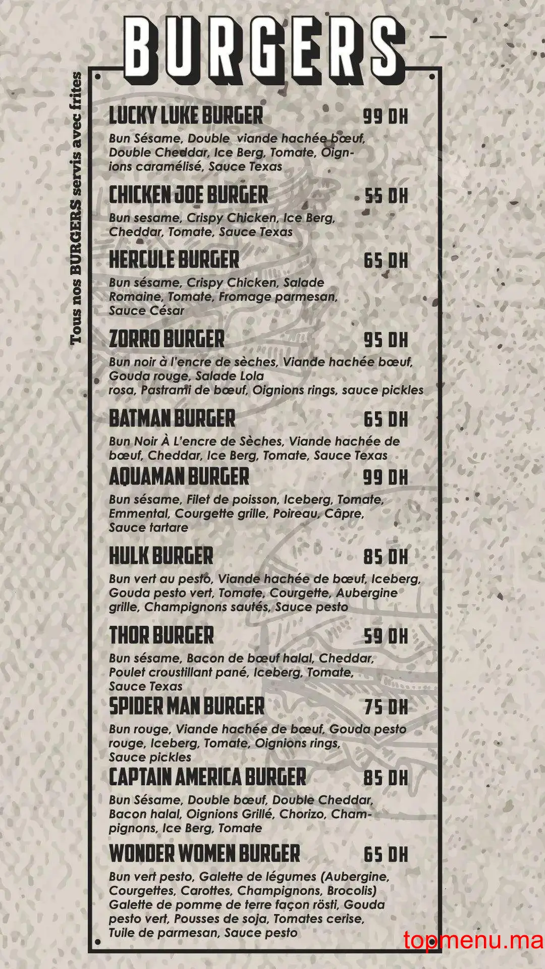 Texas burger menu page 4