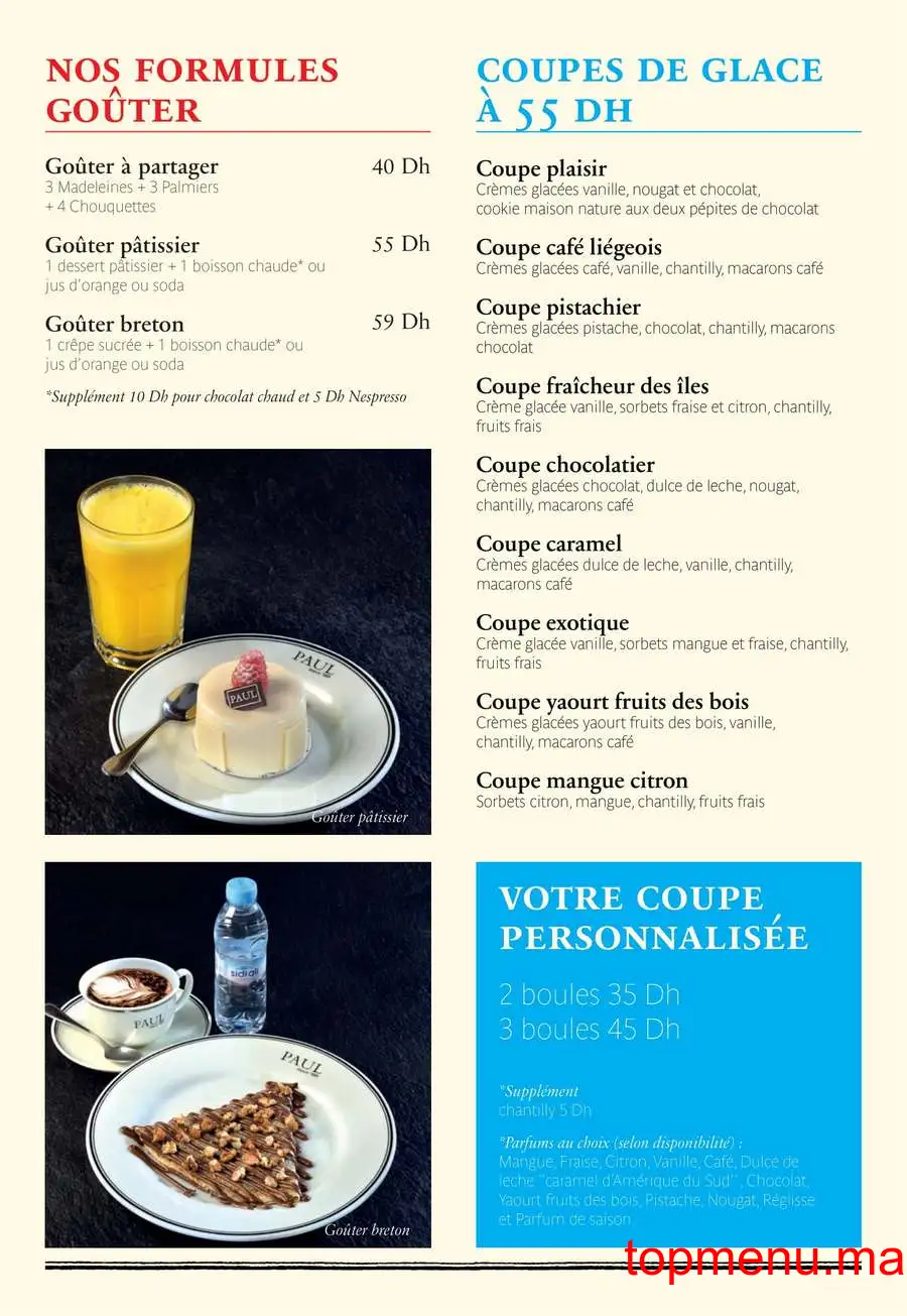 Paul Palmier menu page 13