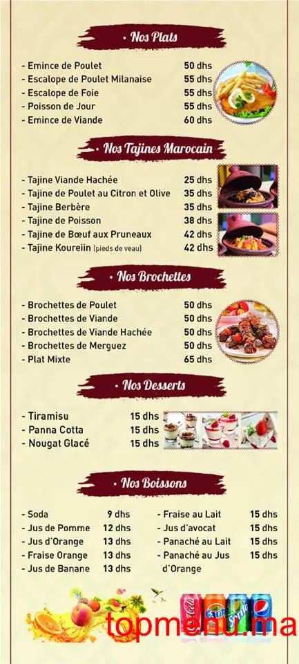 Riad Chhiwat menu page 4