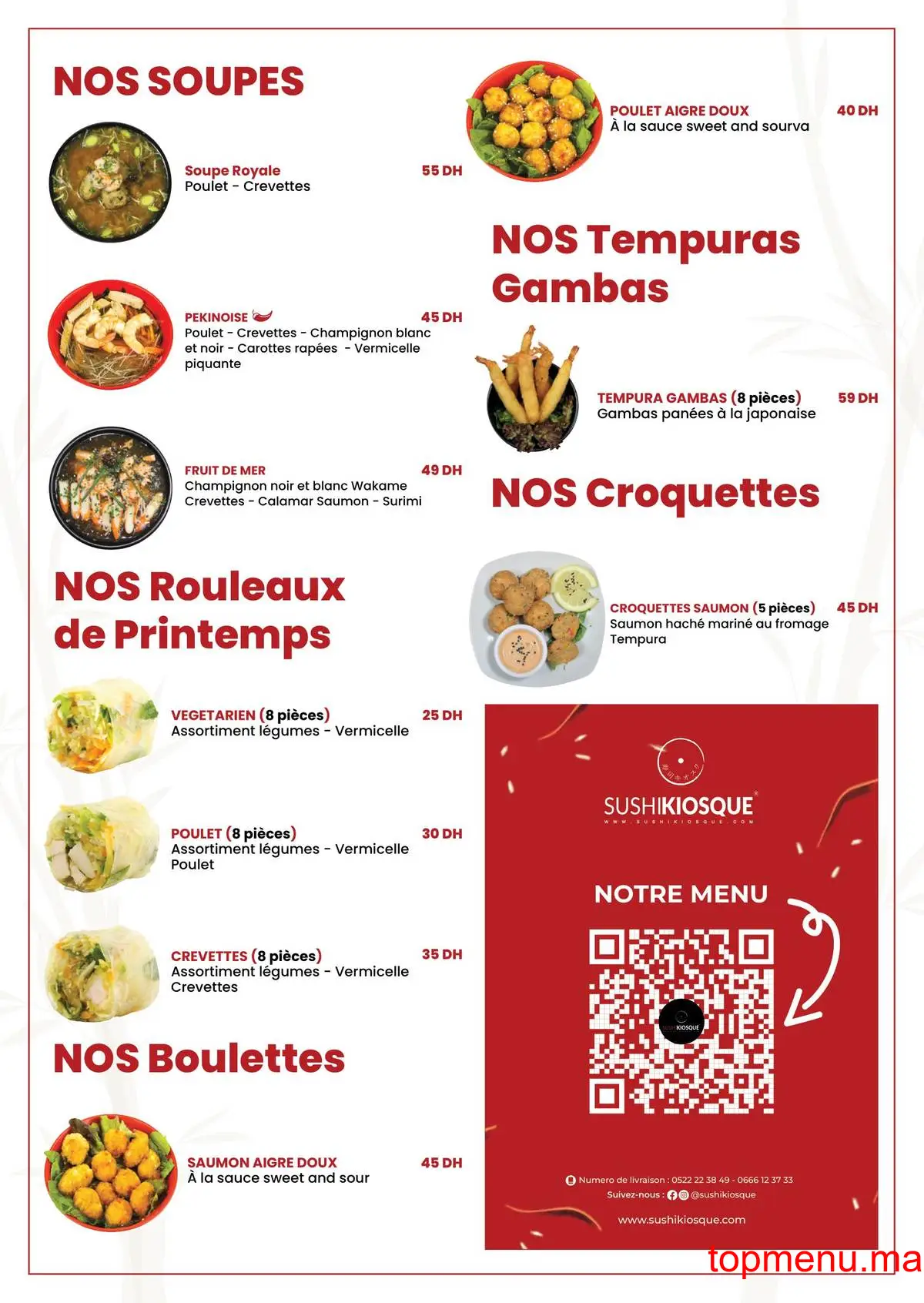 Sushi Kiosque menu page 2