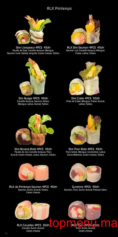 Sushi Box menu page 17