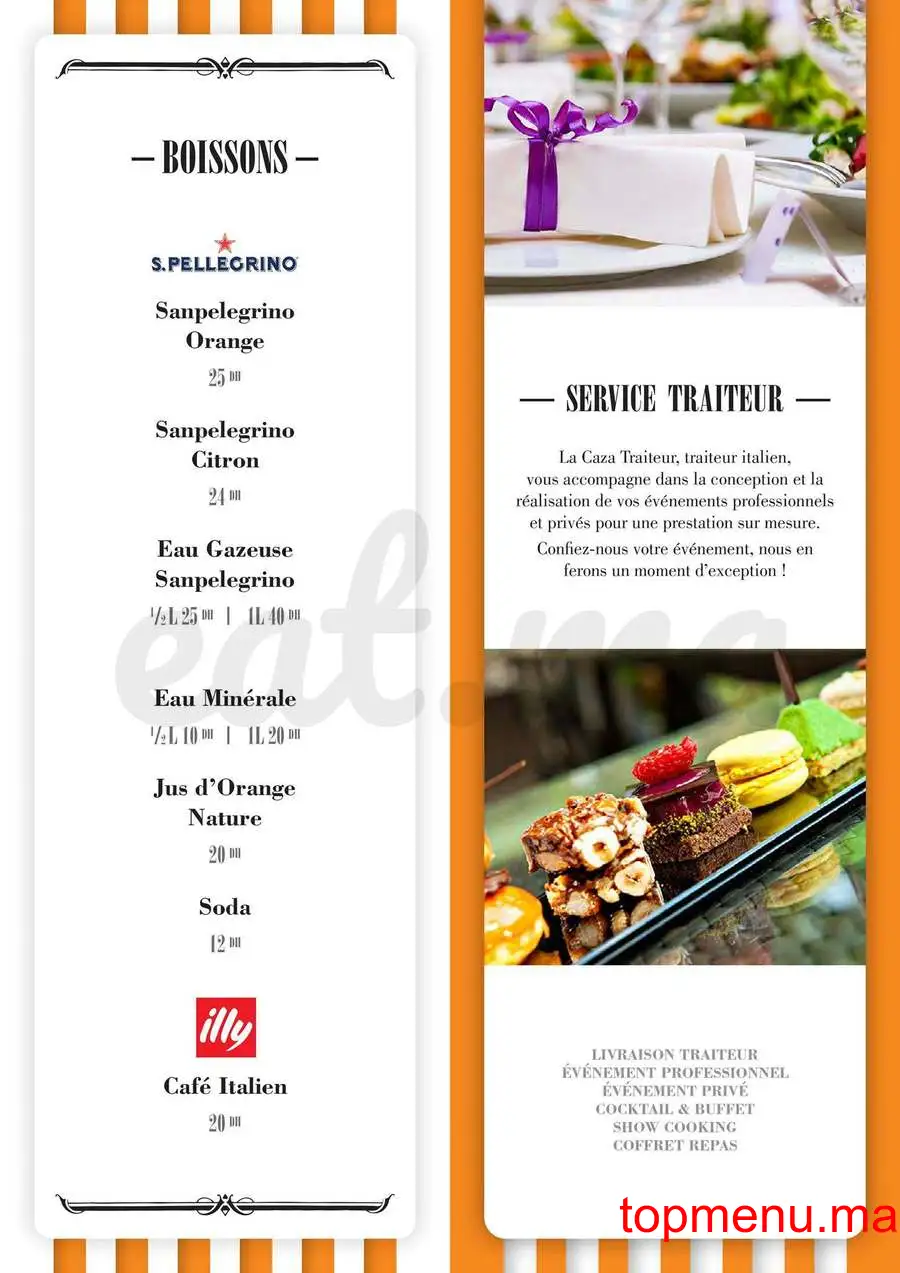 La Caza Traiteur menu page 5