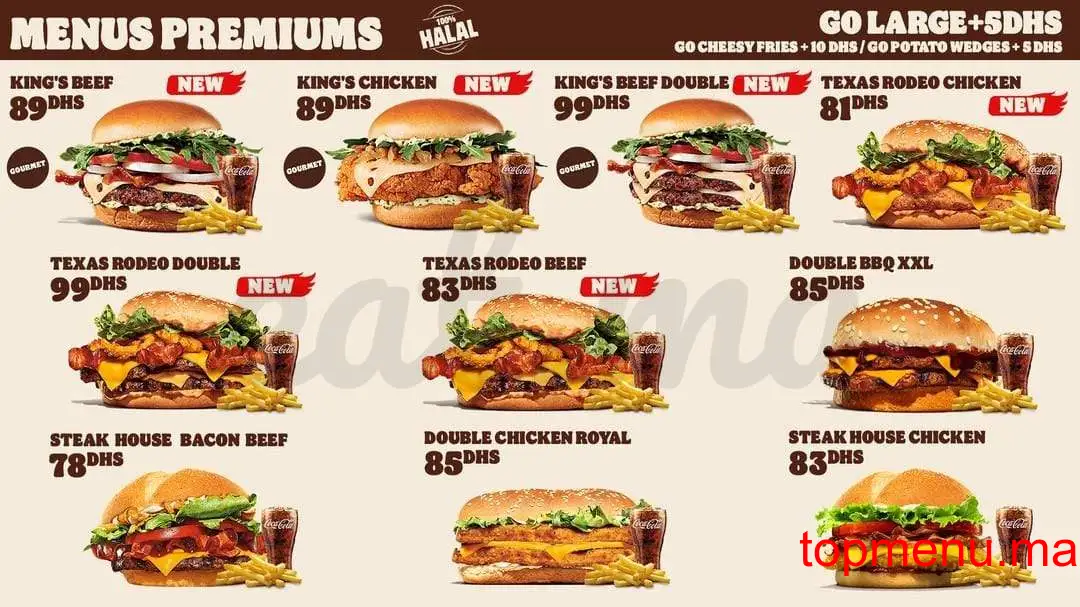 Burger King Tachfin Center menu page 2