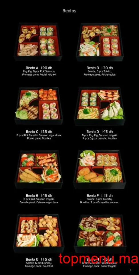 Sushi Box menu page 11