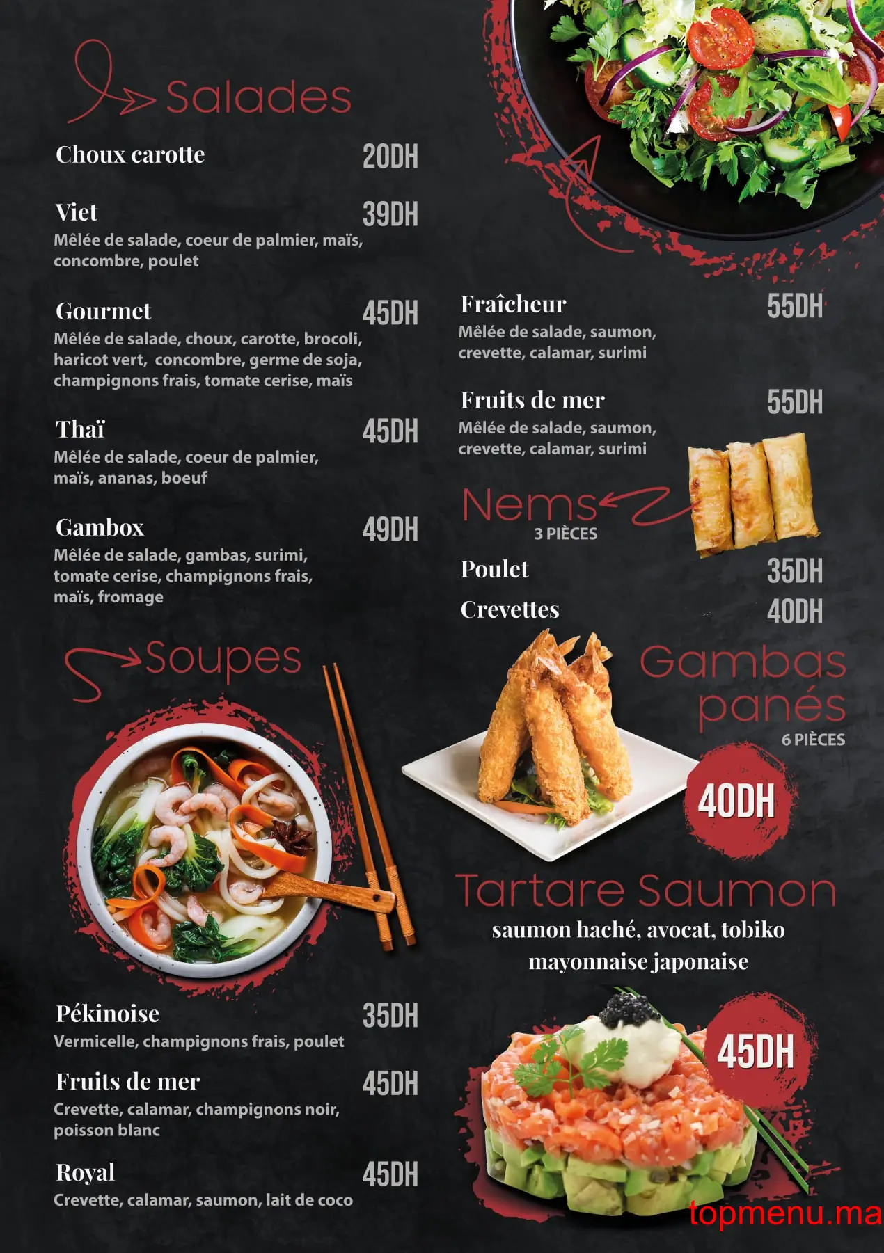 Sushi gourmet menu page 1