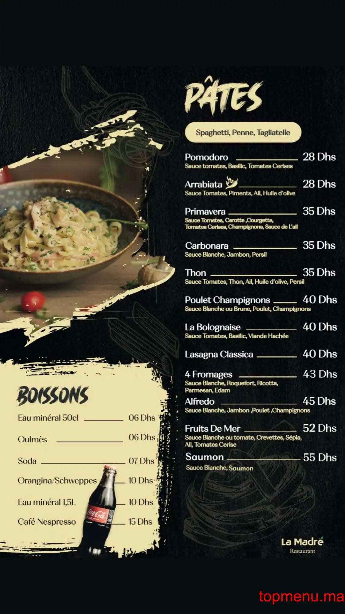 La Madré menu page 3