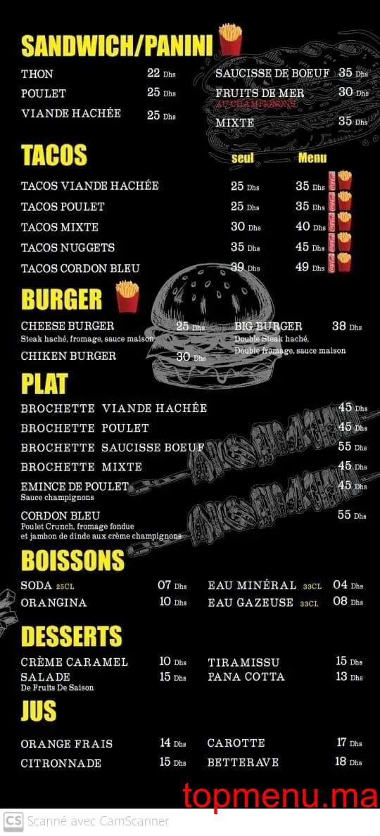 Ptit coin food menu page 1