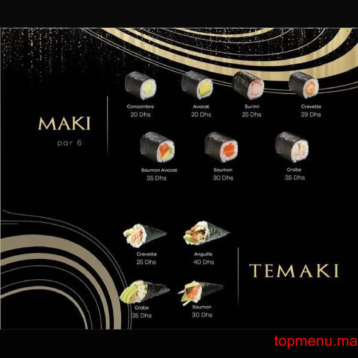 Soya Box Sushis & wok menu page 5