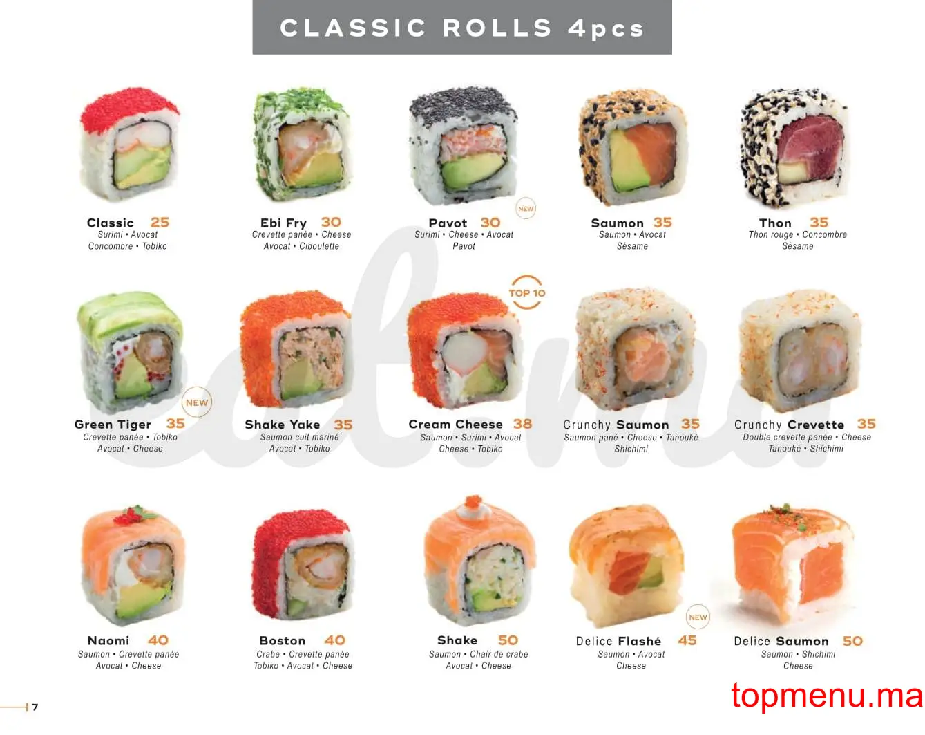 Sushiclub Anfa Place menu page 7