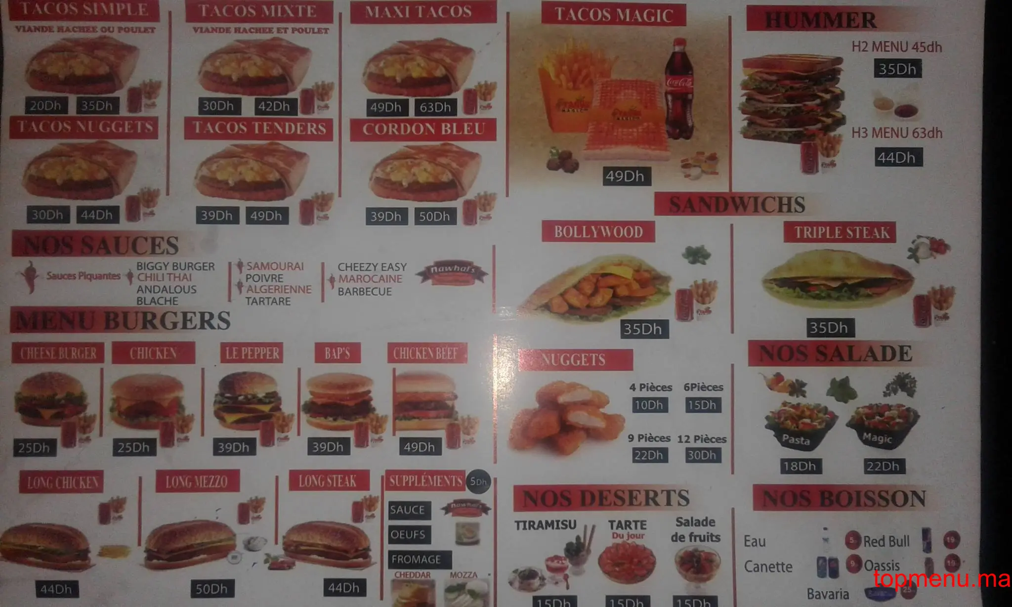 TACOS MAGIC menu page 1