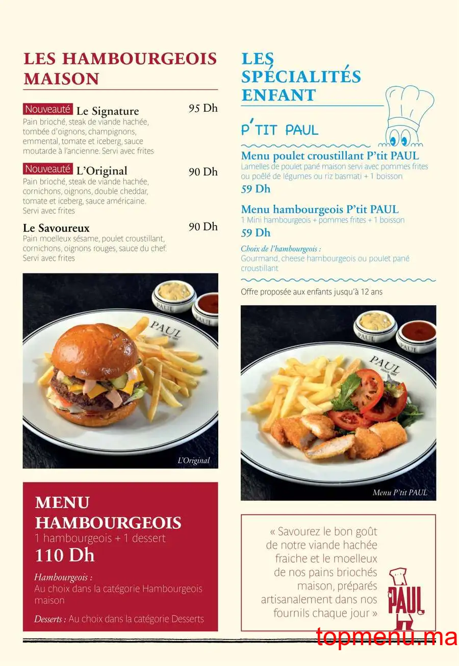 Paul Palmier menu page 6