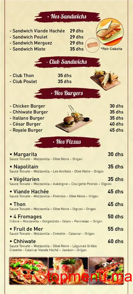 Riad Chhiwat menu page 5