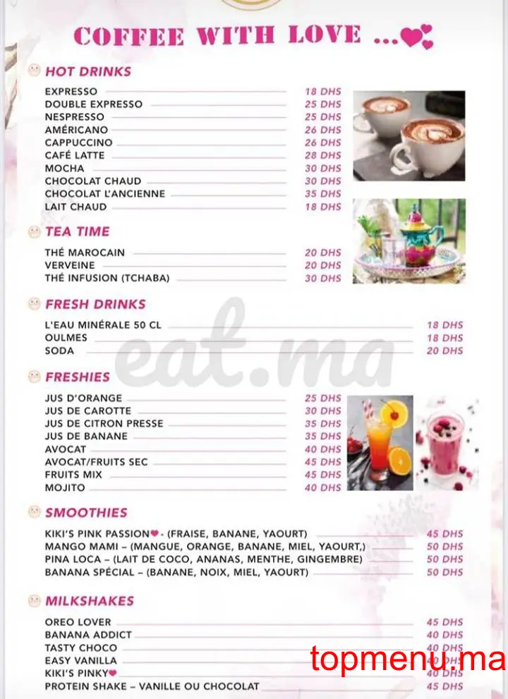 Kiki’s Cafe and Bakery menu page 3