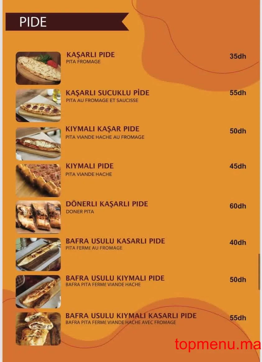 Agha doner menu page 1