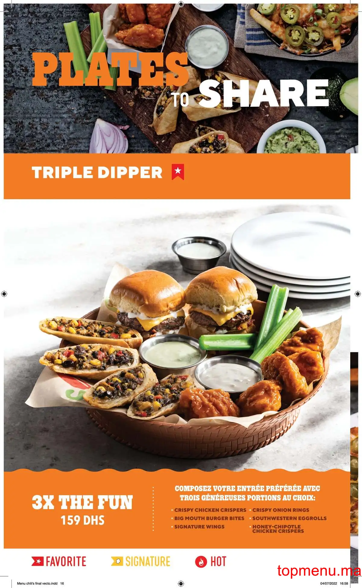 Chili’s menu page 11