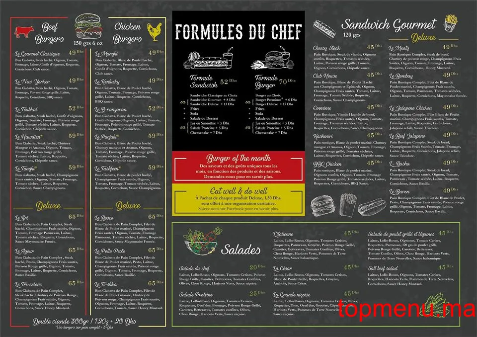 Thami burger menu page 1