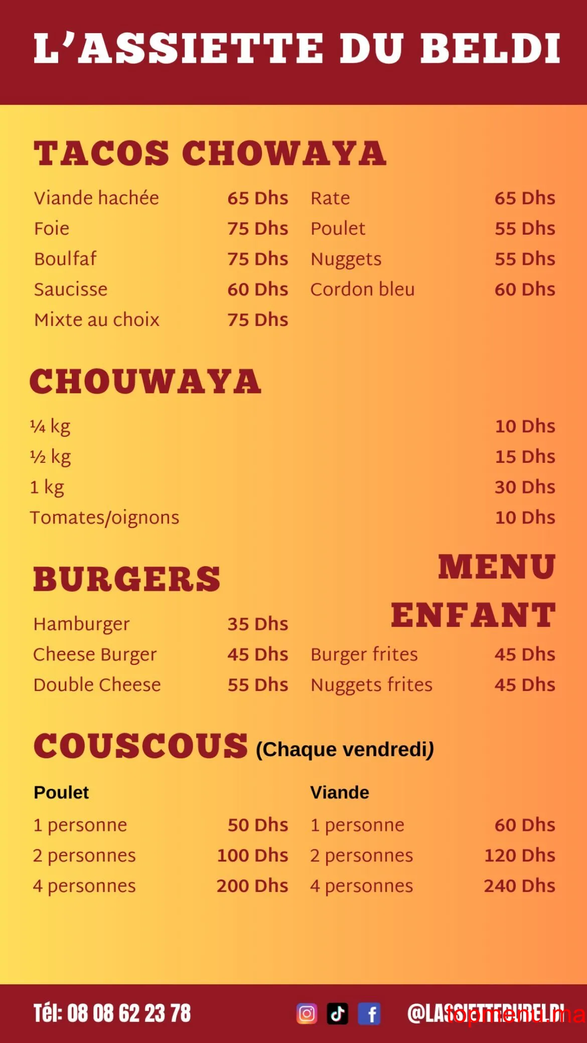 L’Assiette Du Beldi – La Corniche by LBF menu page 3