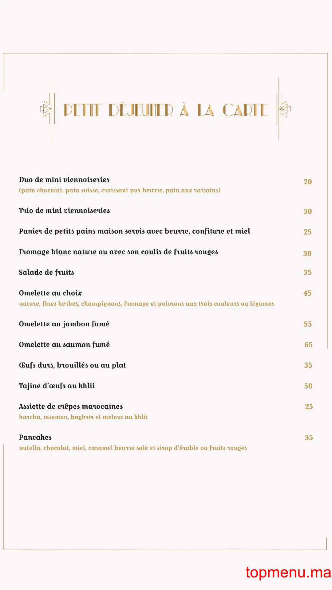 Le Gatsby menu page 5