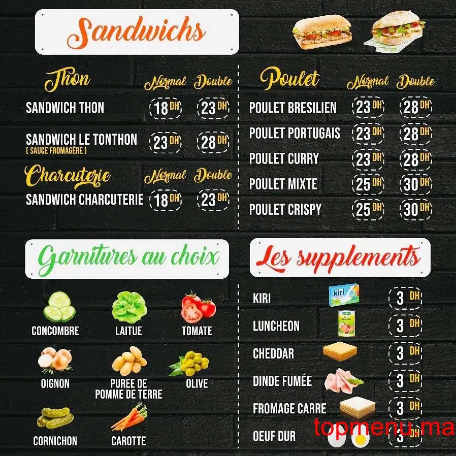 Chez Ton Thon menu page 2