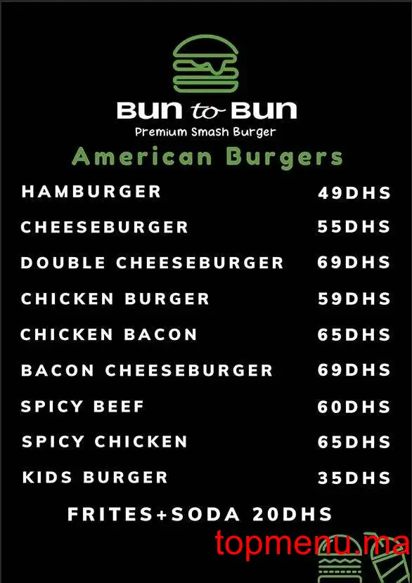 Bun to Bun menu page 3