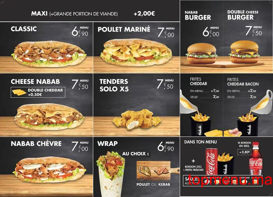 Nabab Kebab menu page 3