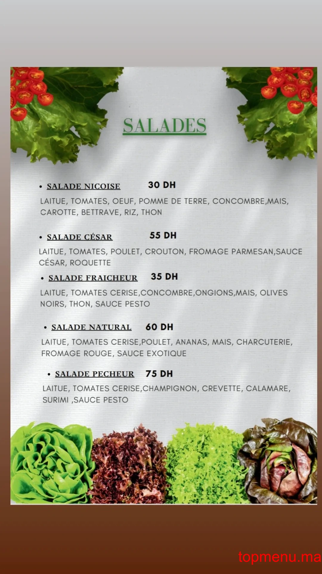 Natural Juice Ghandi menu page 11