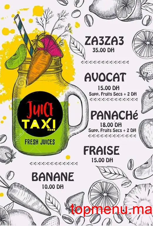 Taxi food menu page 7