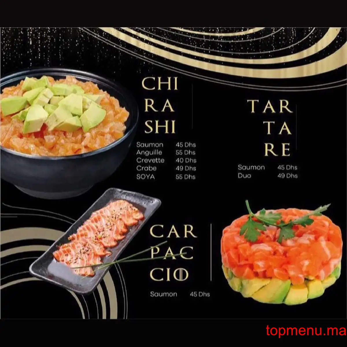 Soya Box Sushis & wok menu page 4