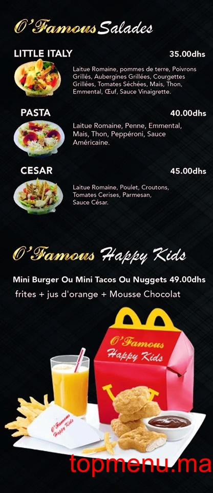 O’Famous menu page 4