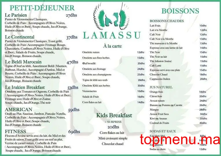 Lamassu menu page 2