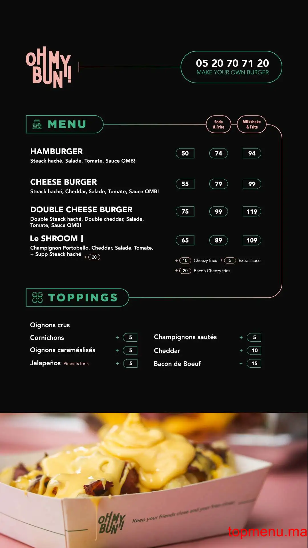 Oh My Bun Dar Bouazza menu page 2