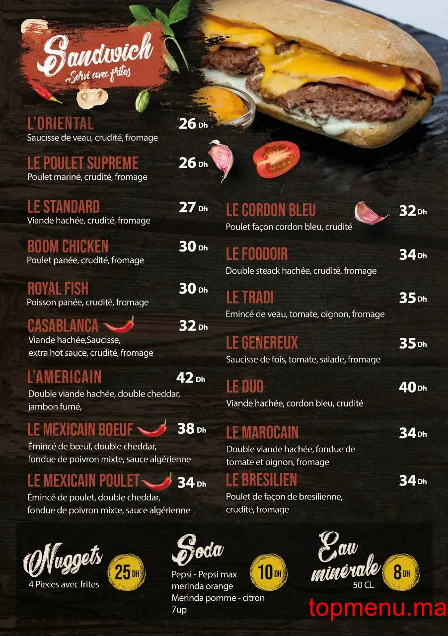 Foodoir menu page 4