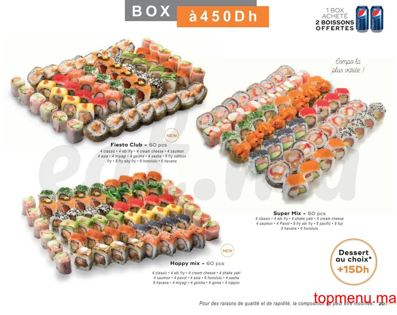 SushiClub Californie menu page 20