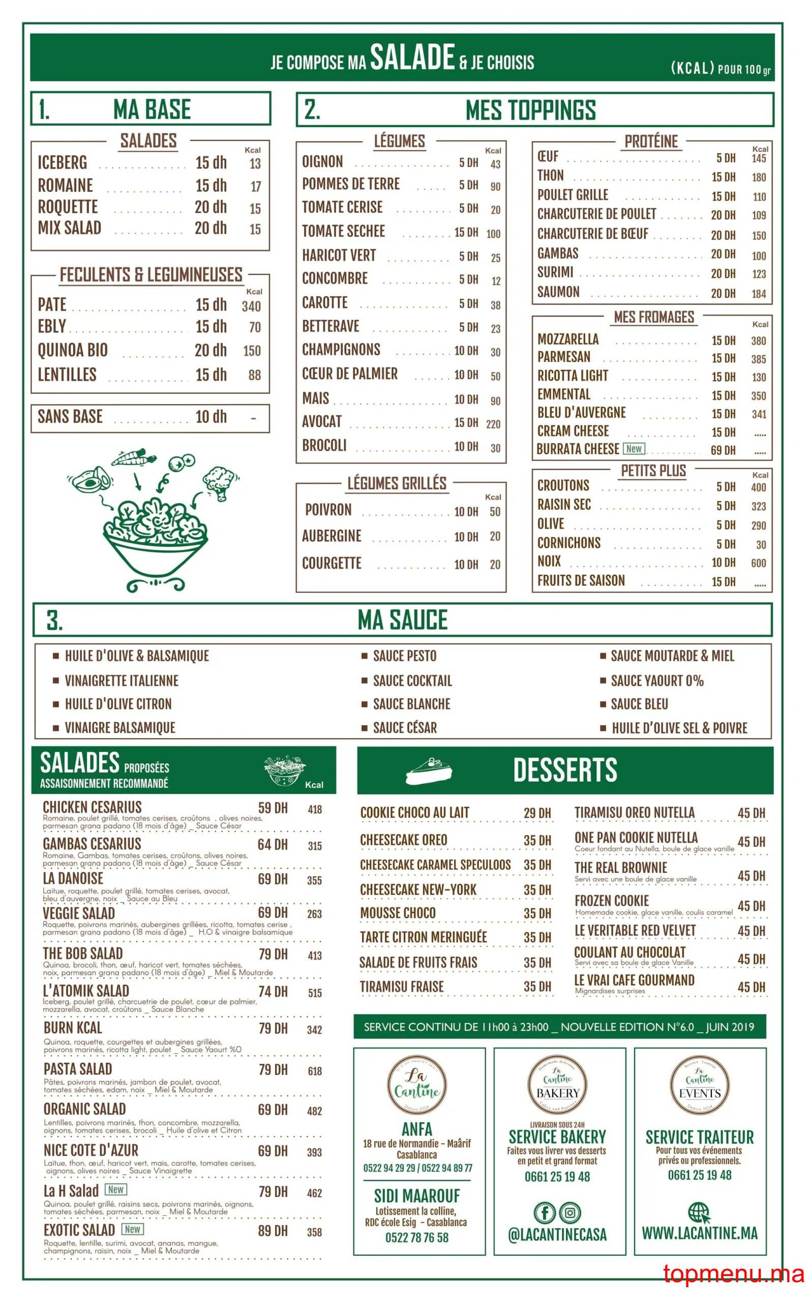 La Cantine menu page 2