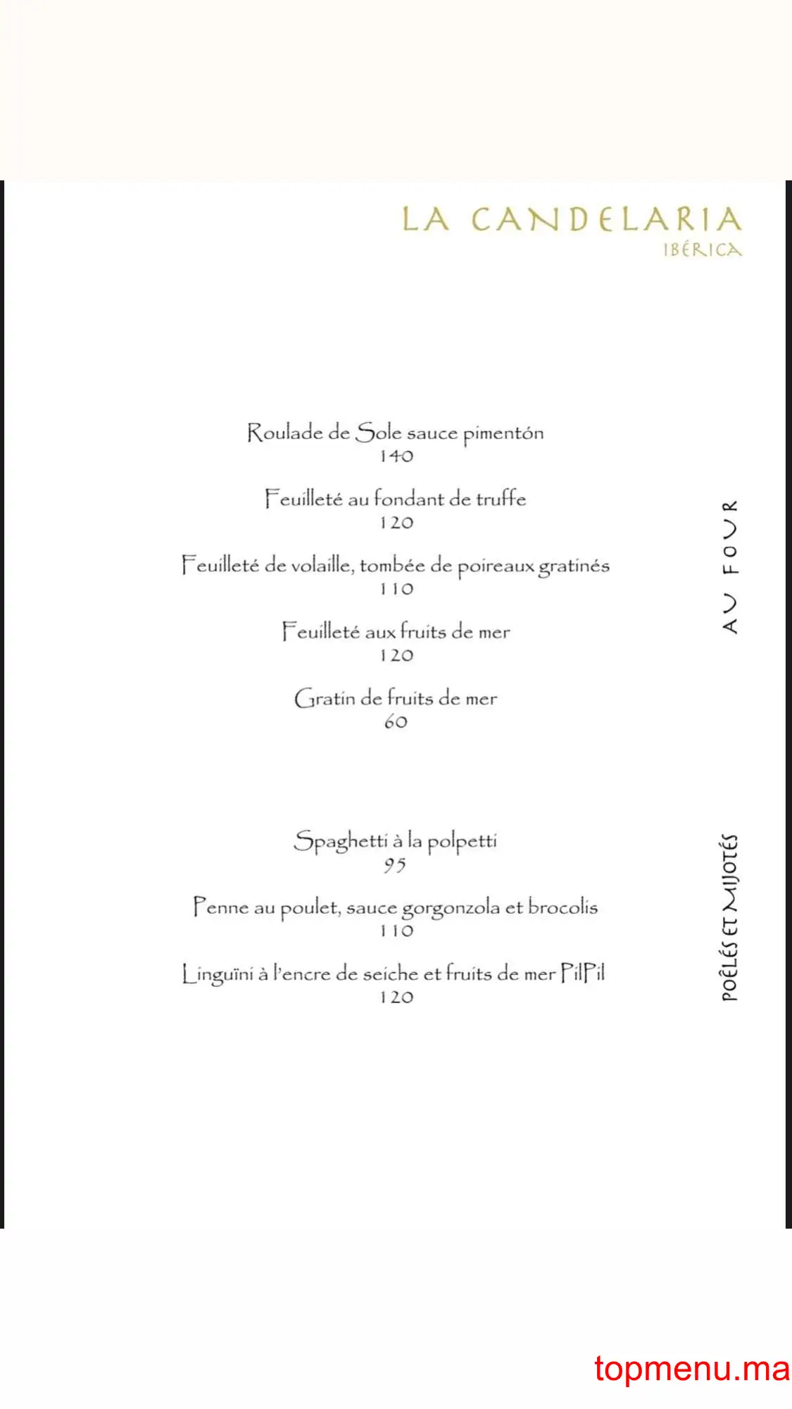 La Candelaria menu page 4