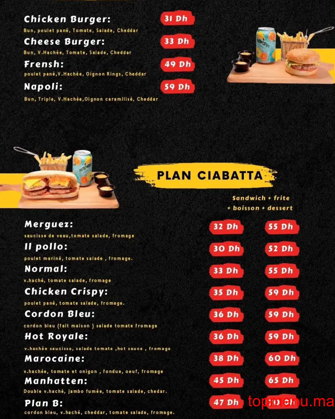 Plan B menu page 3