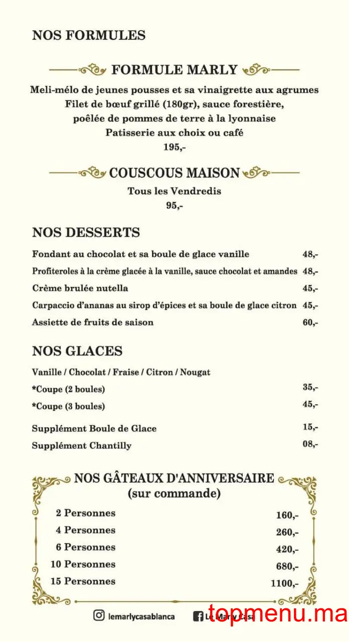 Le Marly menu page 3