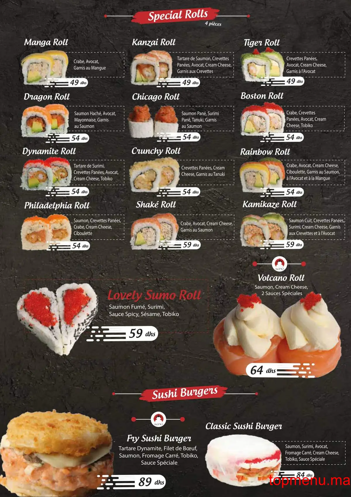 Sumo sushi menu page 22