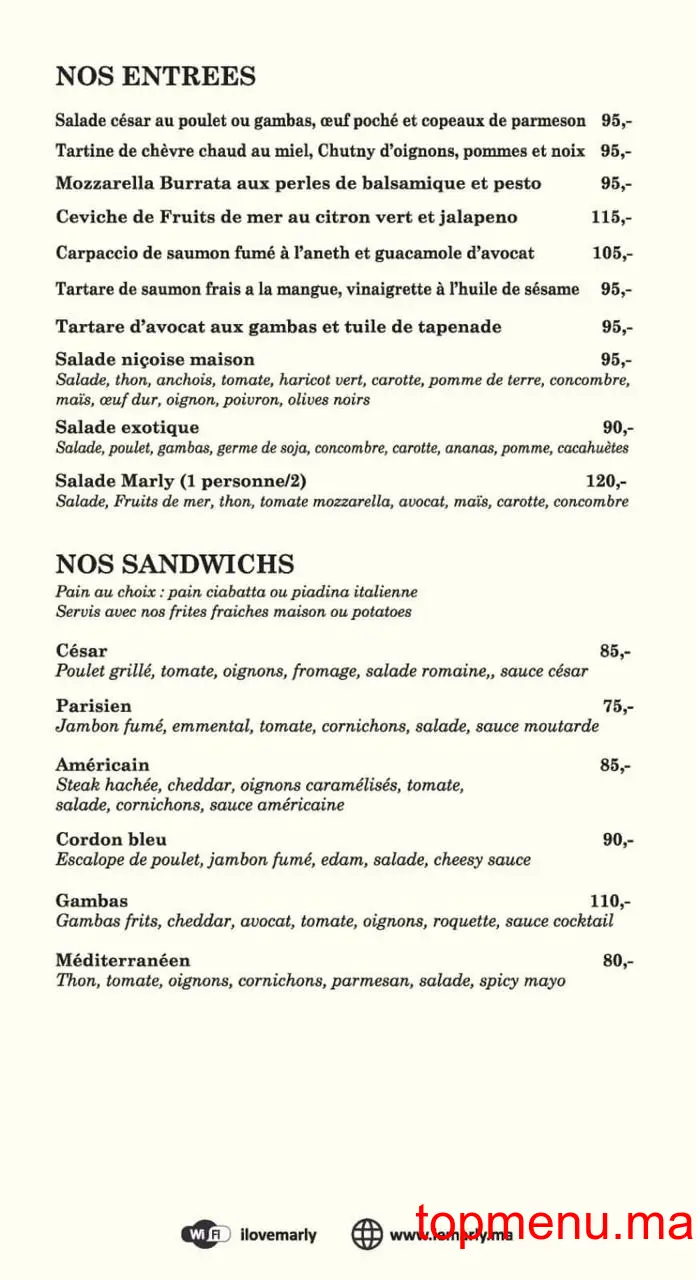 Le Marly menu page 5