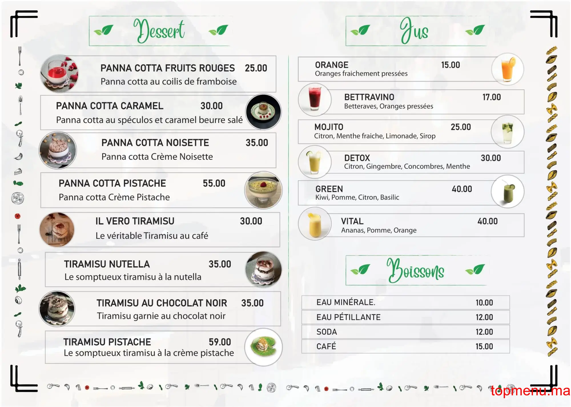 Cucina Napoli Palmier menu page 12