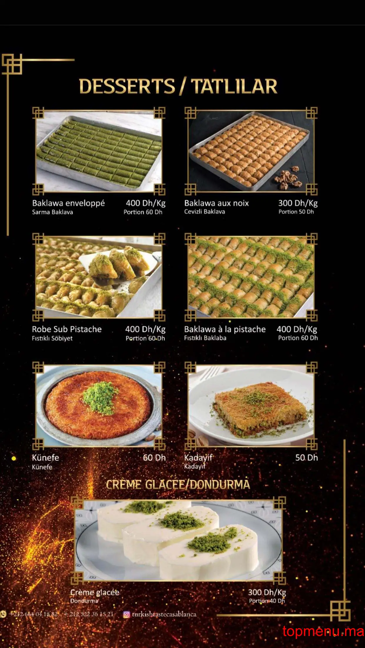 Turkish Taste menu page 9